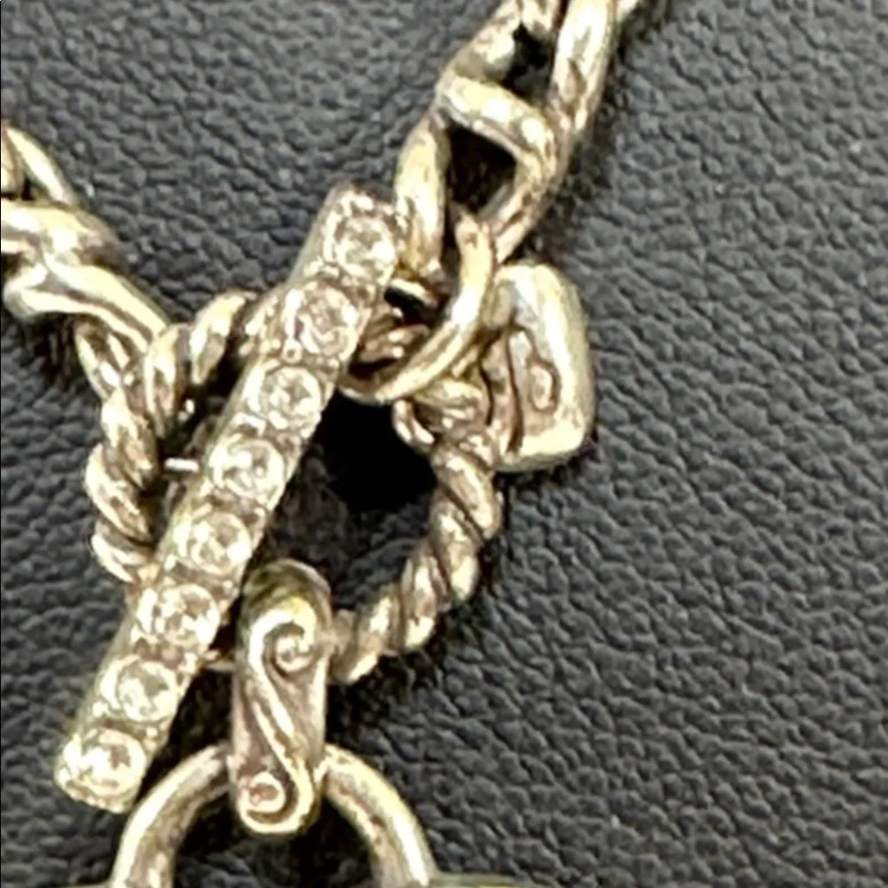 Brighton Retired Cheshire Dog Paw Design Heart Pendant Necklace - Picture 2 of 9